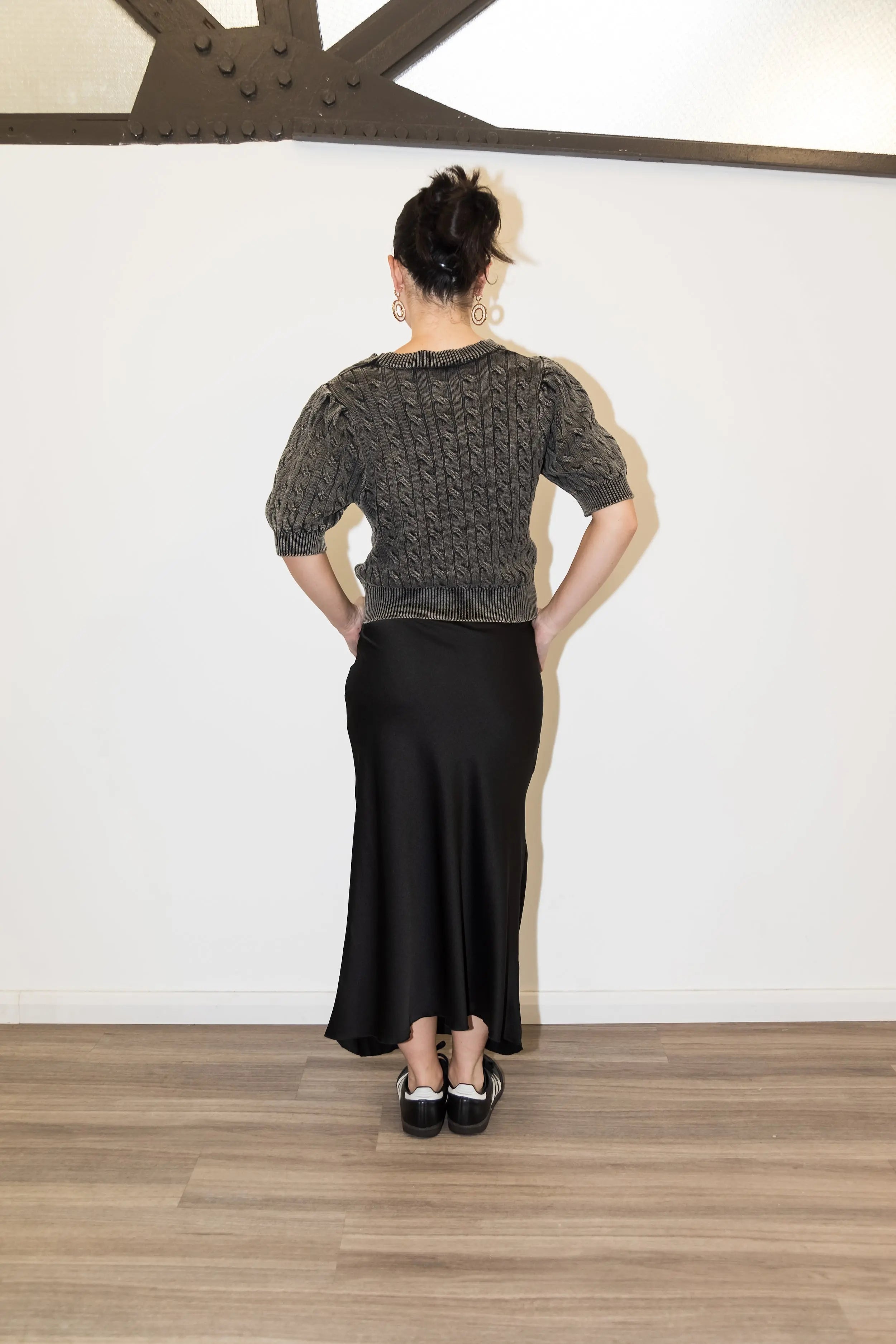 Canvas Cotton Cable Knit Top Marqi Studio