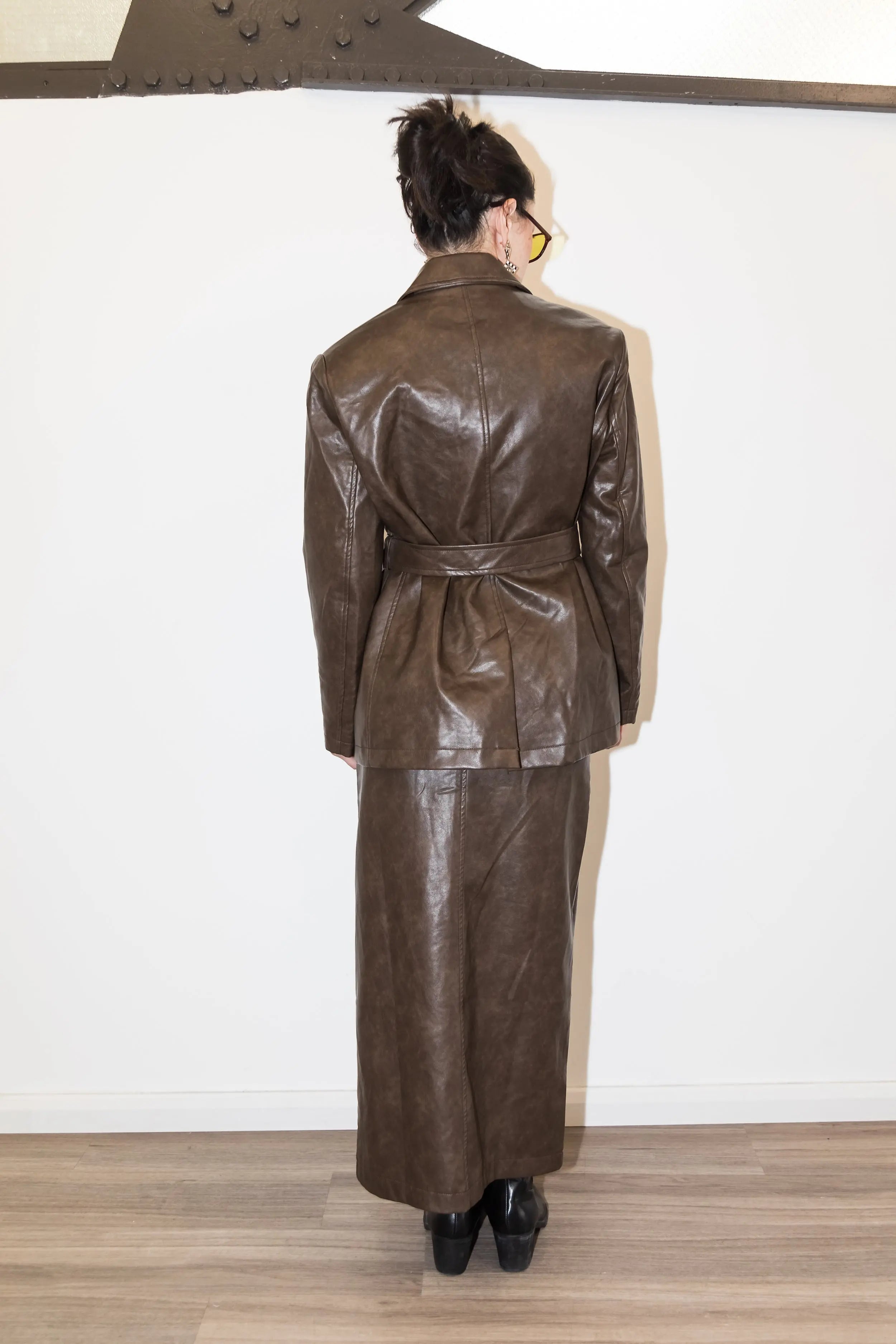 Roadtrip Vegan Leather Blazer Marqi Studio