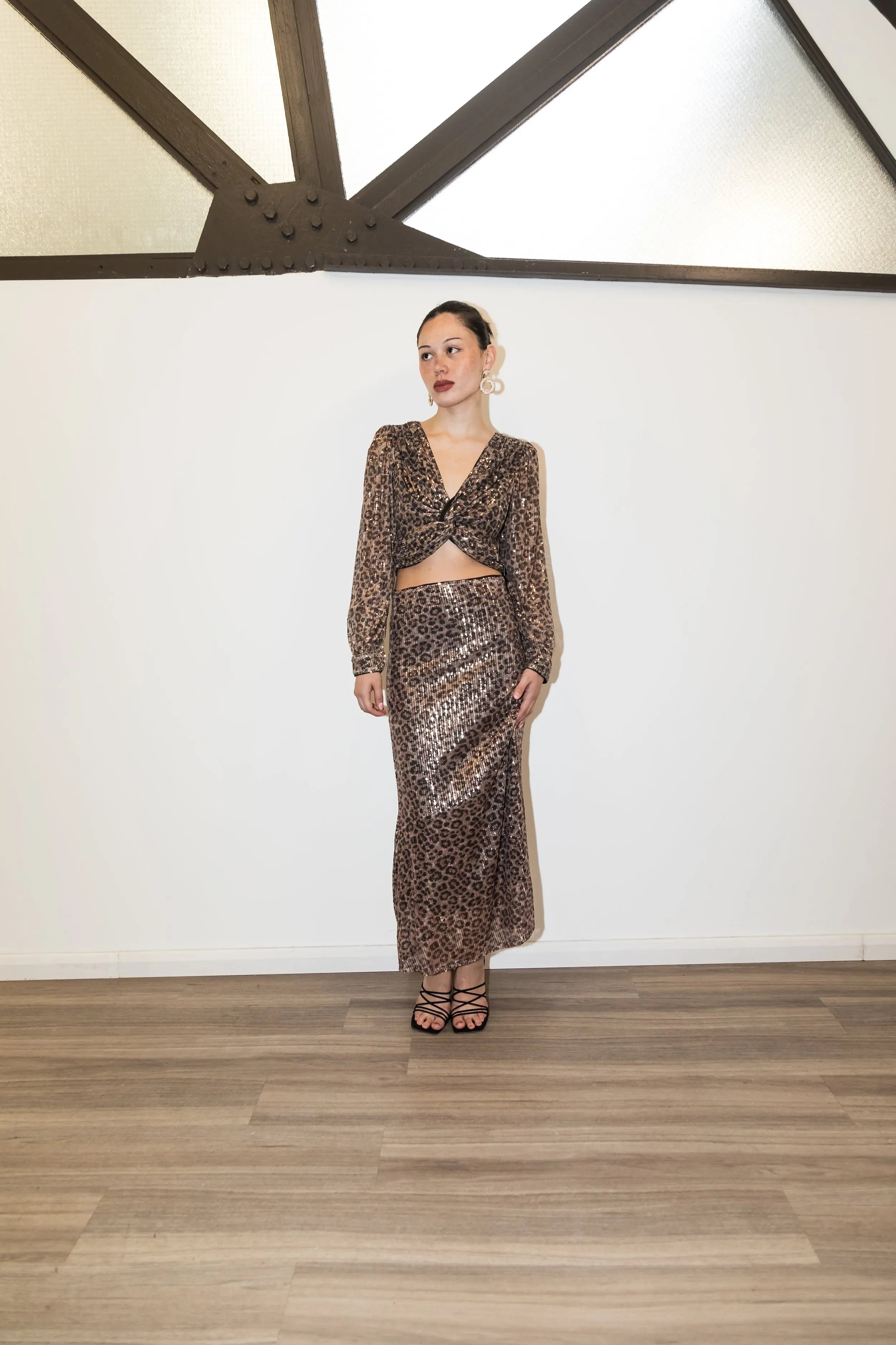 Robin Leopard Sequin Skirt