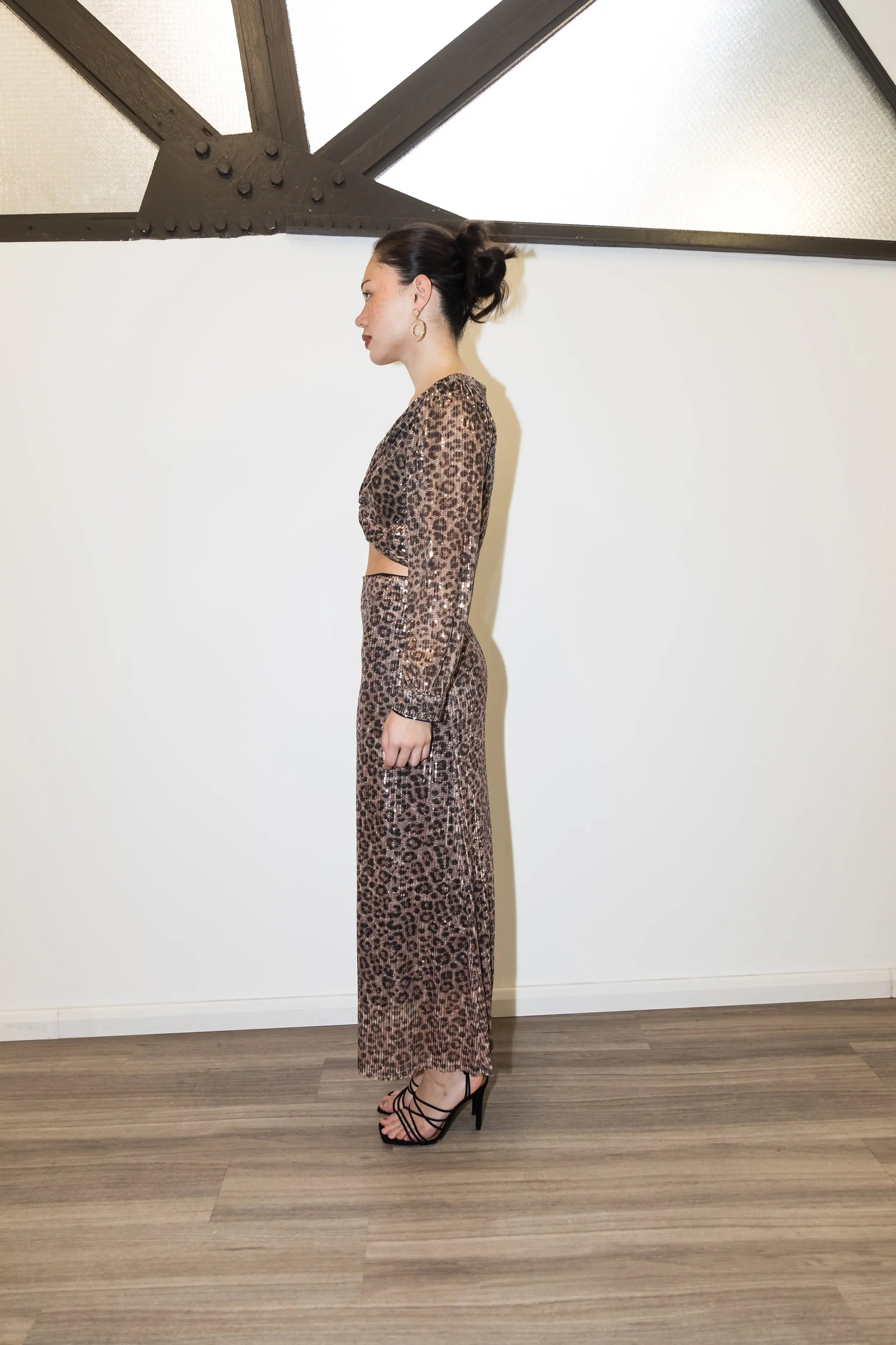 Robin Leopard Sequin Skirt Marqi Studio