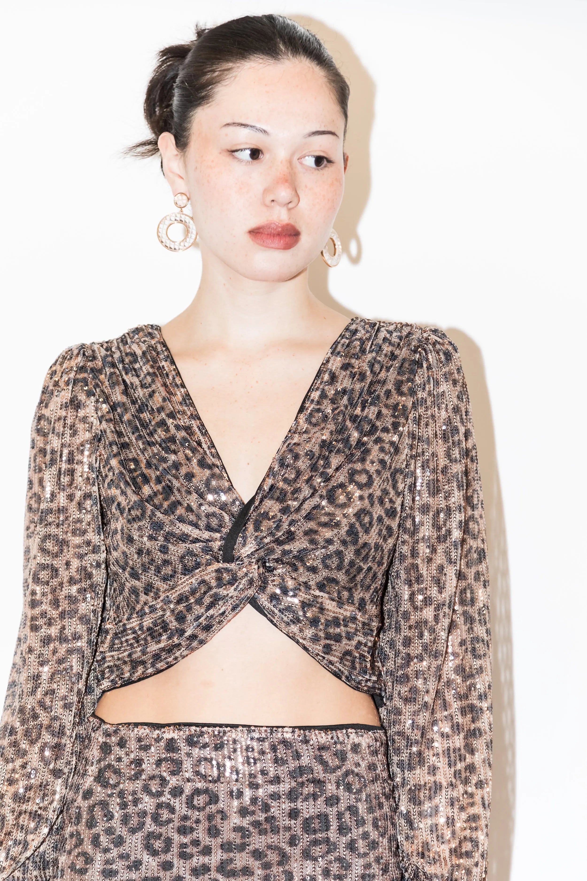 Rouge Leopard Sequin Top