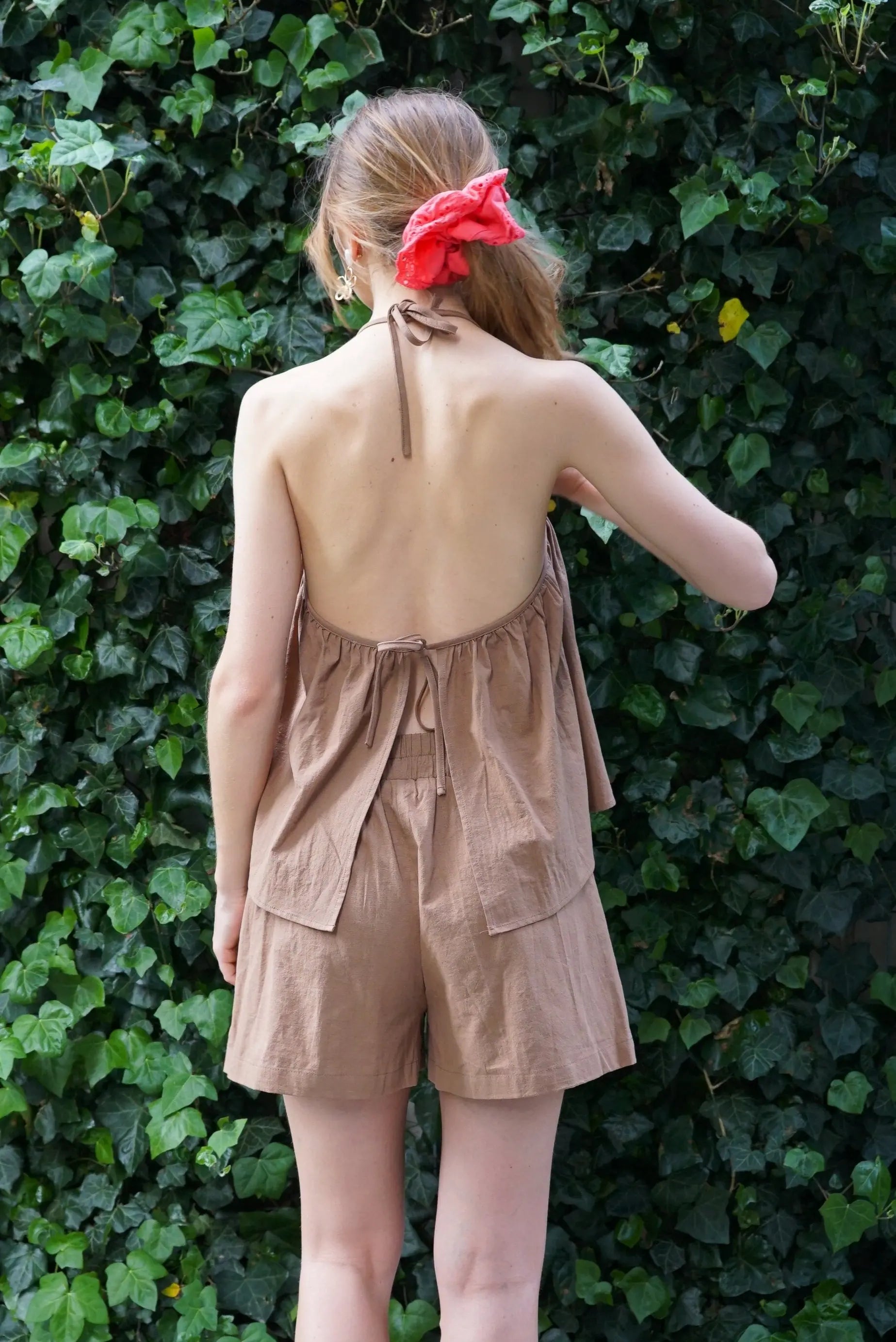 SUMMERTIME COTTON OPEN BACK TOP