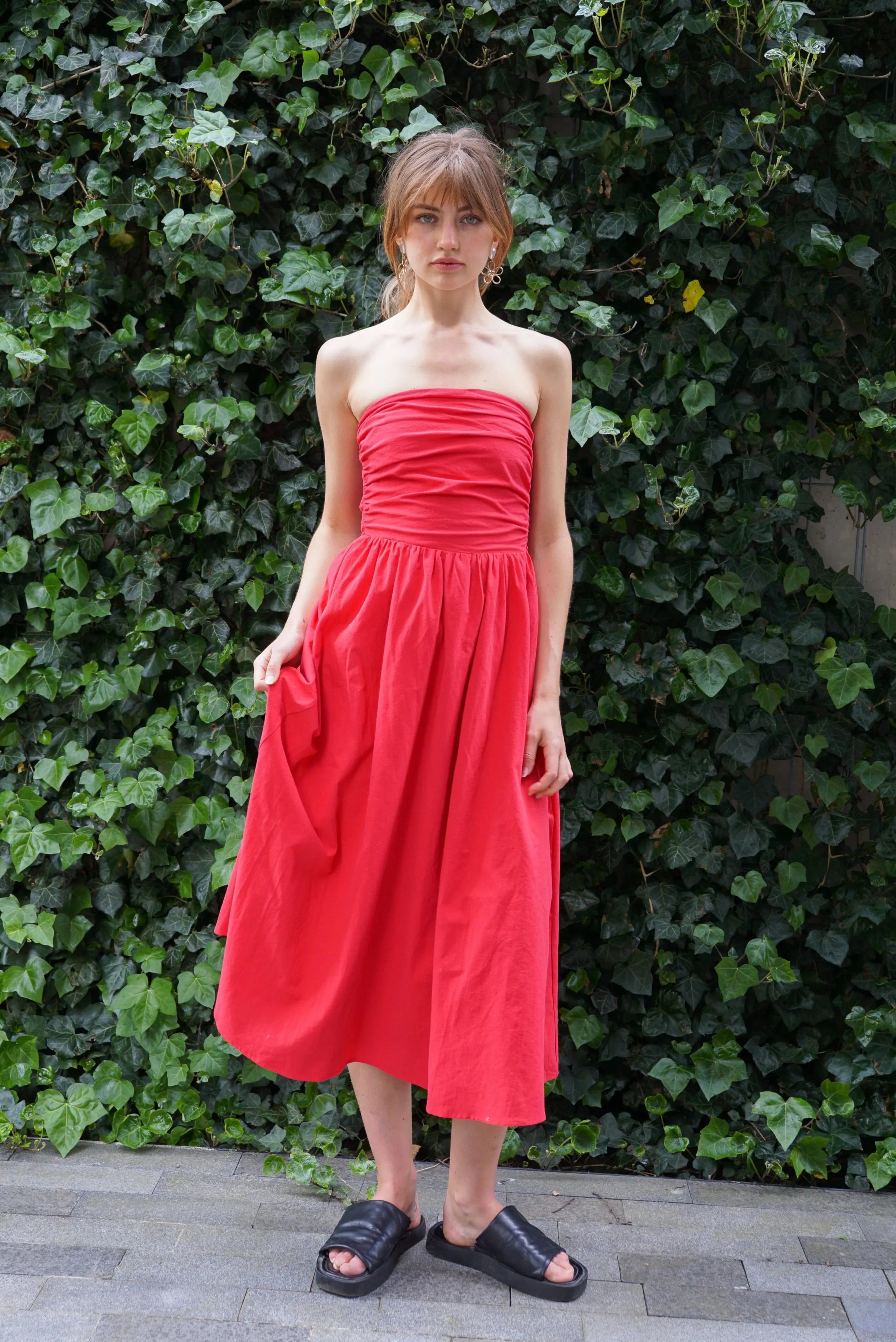 SUNSET COTTON MIDI DRESS