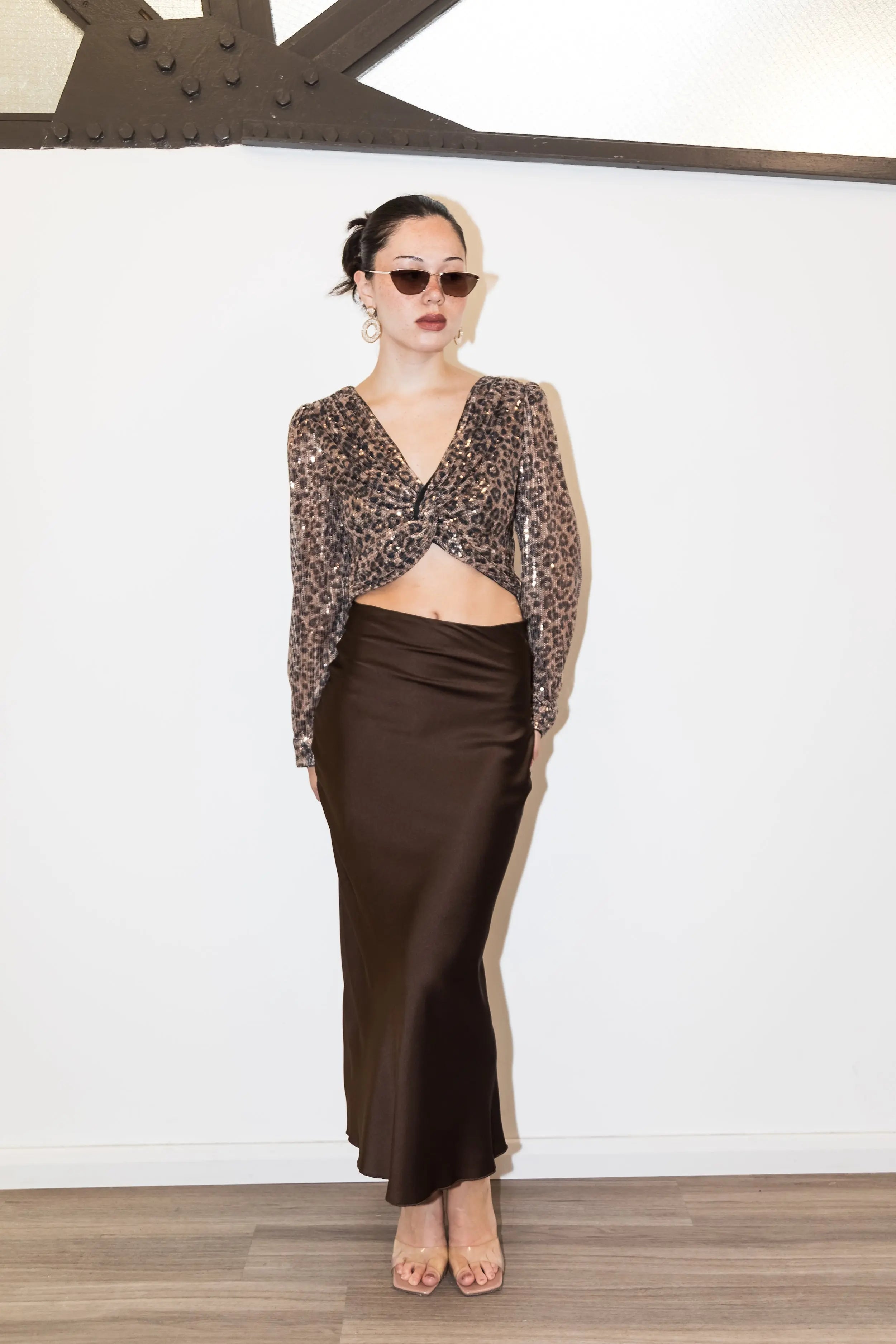 Serena Satin Skirt Marqi Studio