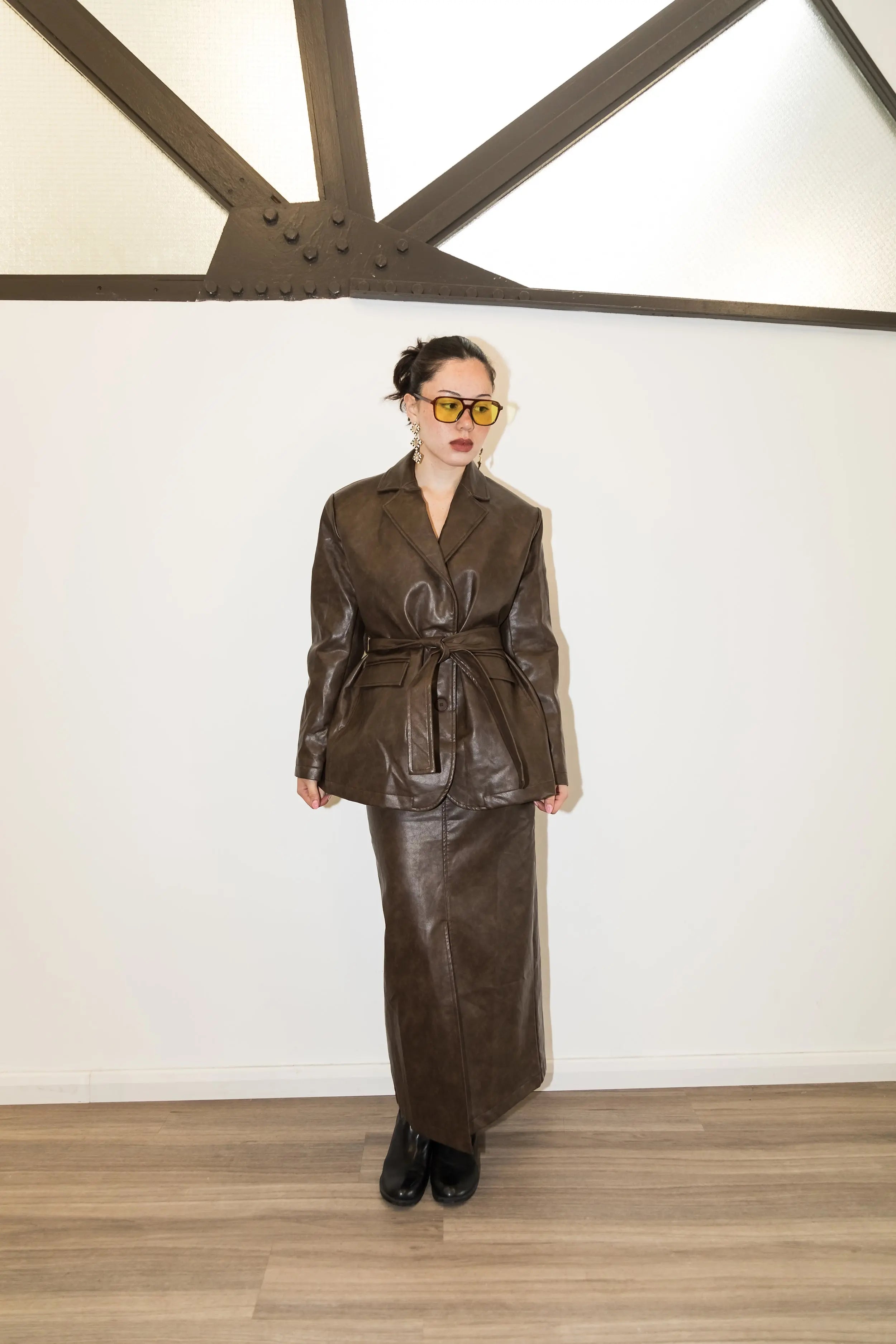 Studio Vegan Leather Skirt Marqi Studio