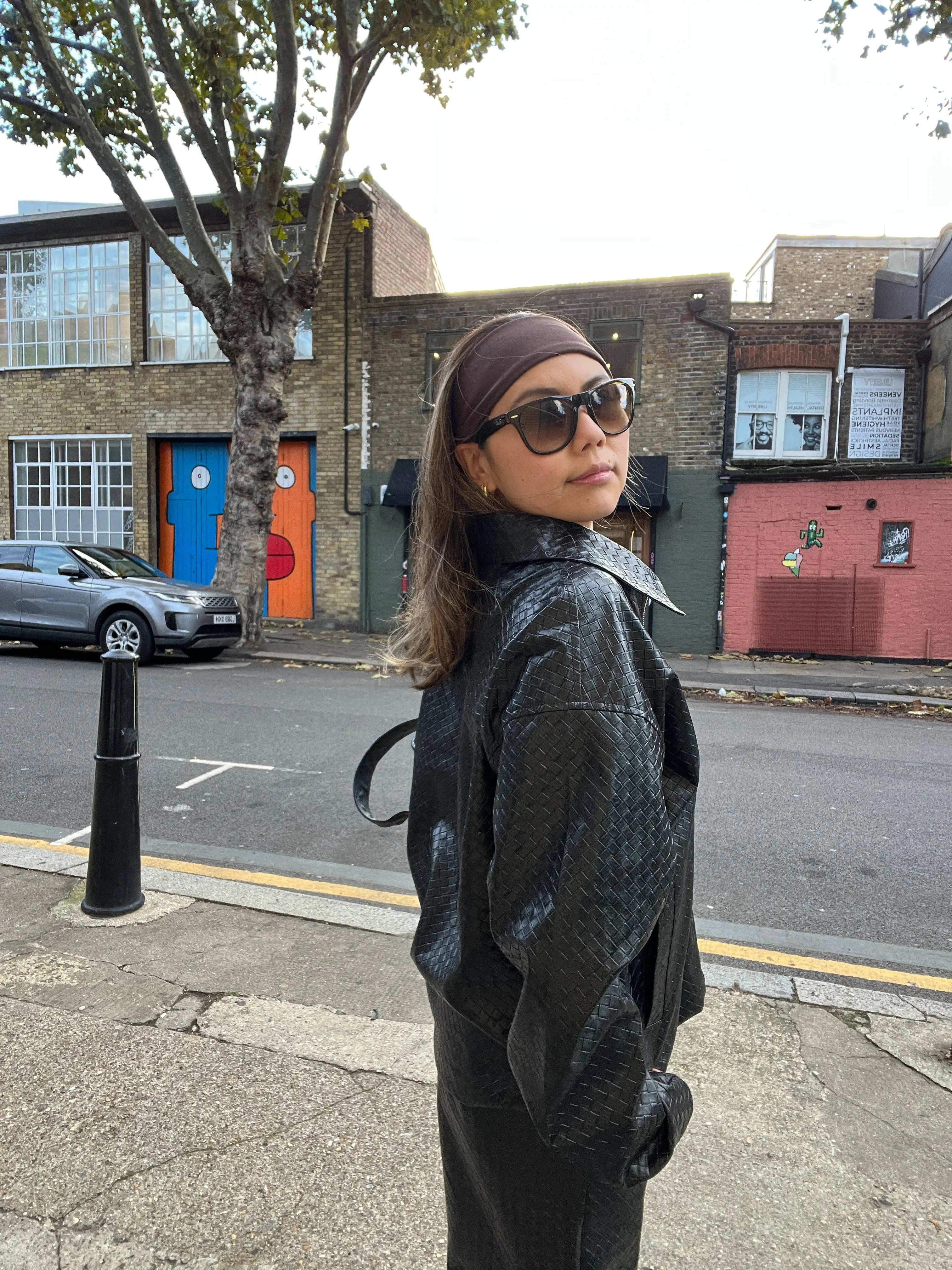 ELLIOT BRAIDED FAUX LEATHER JACKET Marqi Studio