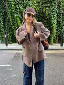 ELLIOT OVERSIZED CHECKERED BLAZER Marqi Studio