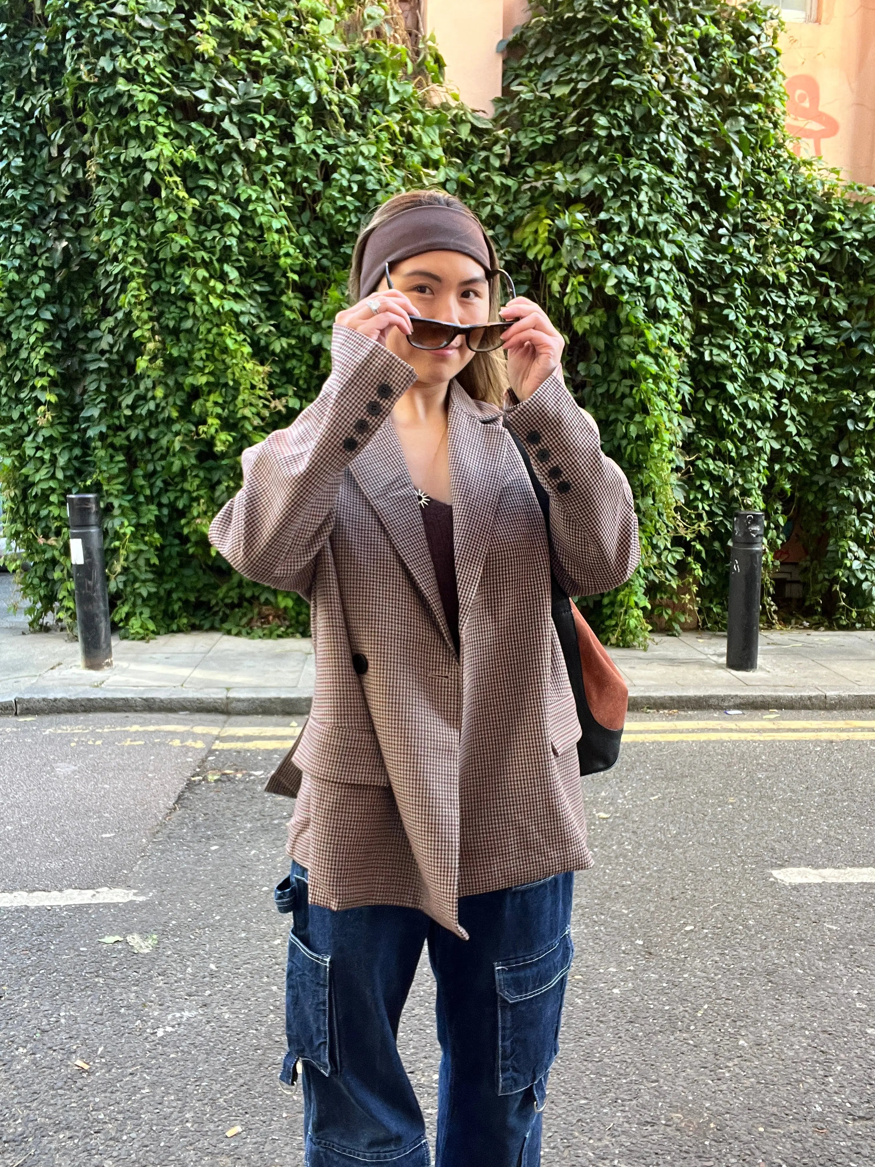 ELLIOT OVERSIZED CHECKERED BLAZER Marqi Studio