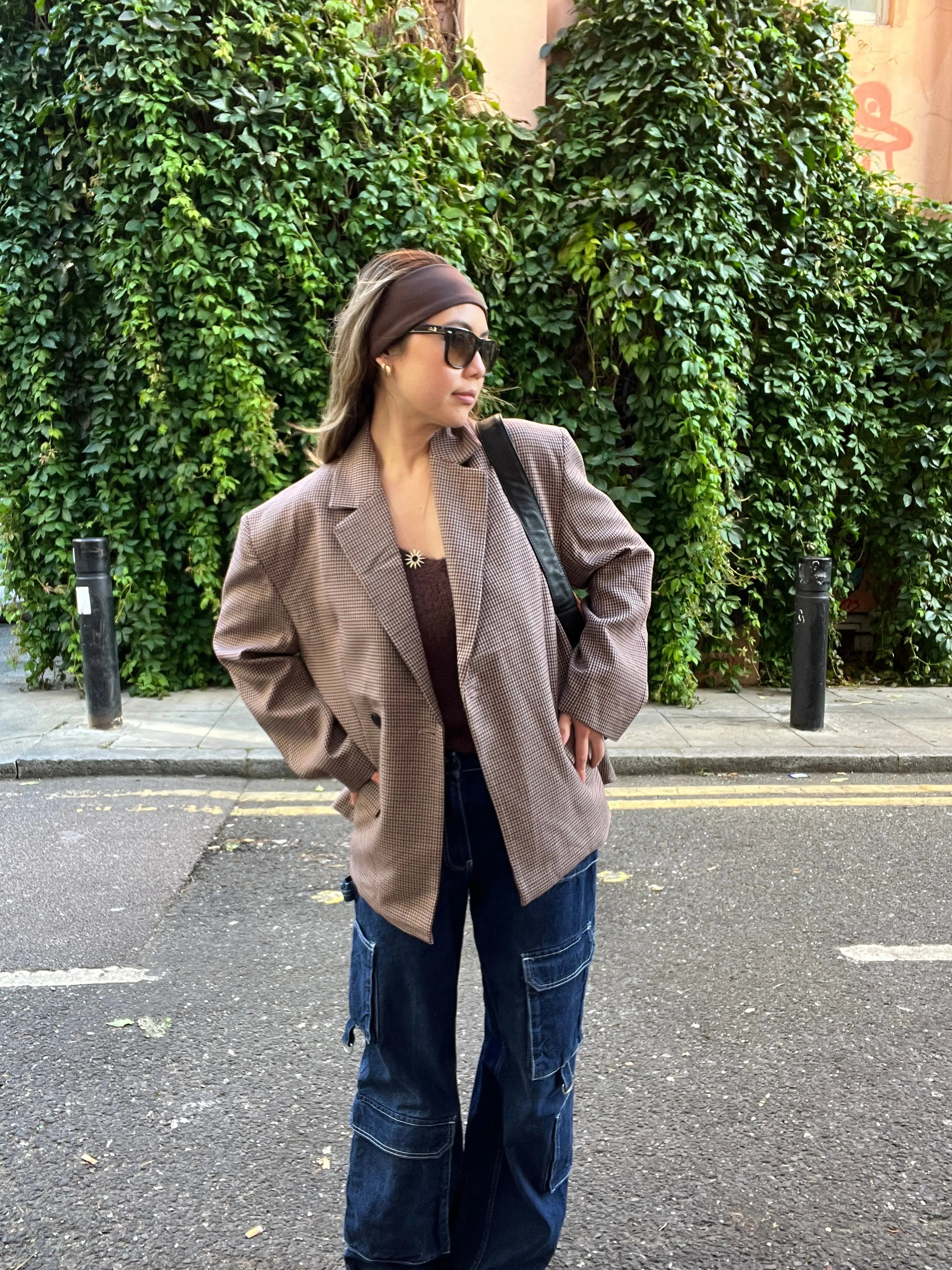 ELLIOT OVERSIZED CHECKERED BLAZER Marqi Studio