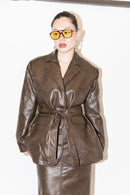 Roadtrip Vegan Leather Blazer Marqi Studio